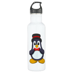 Penguin as Groom with Ribbon & Hat 710 Ml Water Bottle
