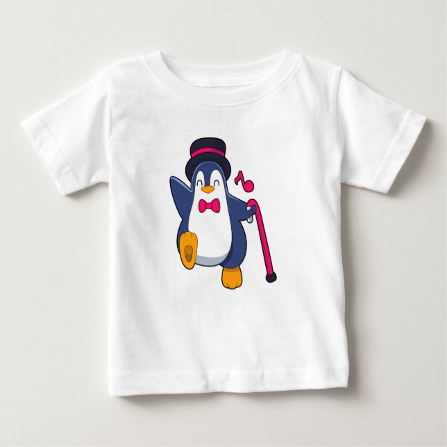 Penguin as Groom with Tie Baby T-Shirt (Front)