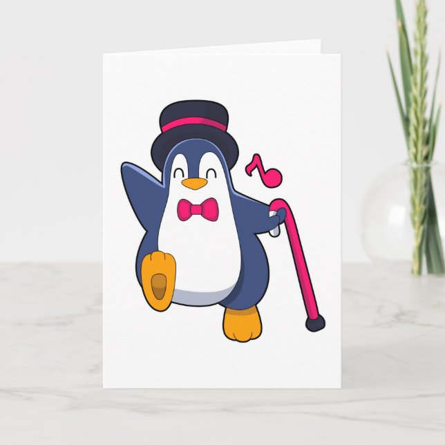Penguin as Groom with Tie Card (Front)
