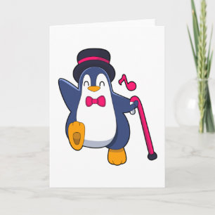 Penguin as Groom with Tie Card