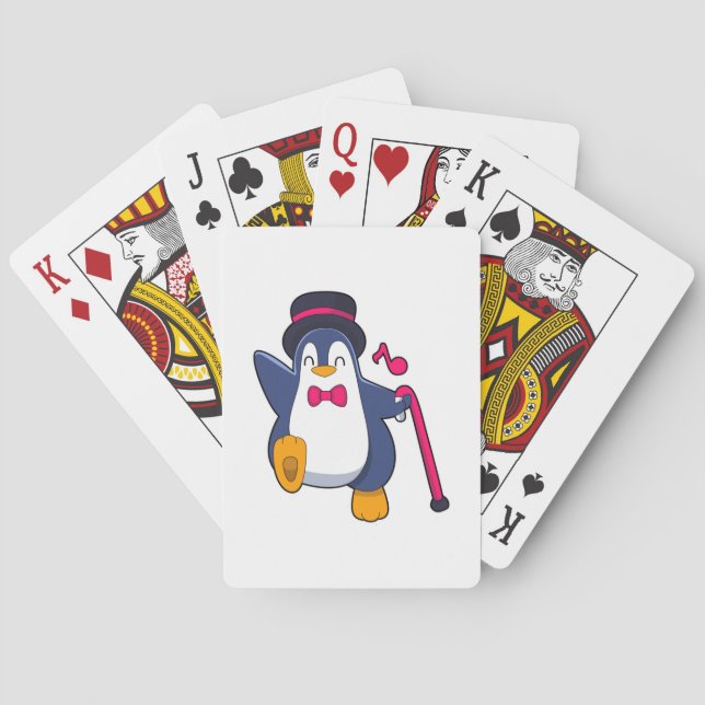 Penguin as Groom with Tie Playing Cards (Back)