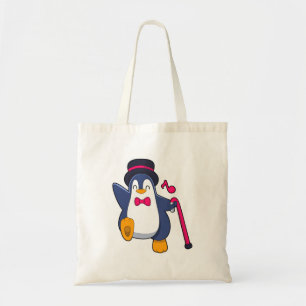 Penguin as Groom with Tie Tote Bag