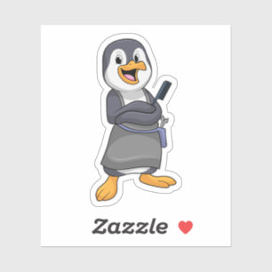 Penguin as Hair stylist with Comb