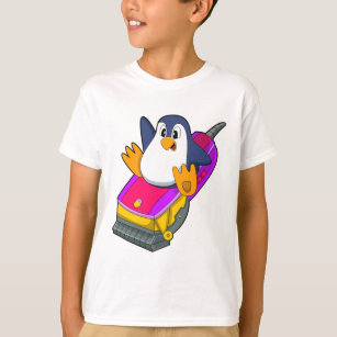 Penguin as Hairdresser with Razor T-Shirt