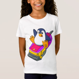 Penguin as Hairdresser with Razor T-Shirt