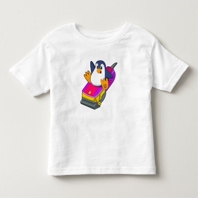 Penguin as Hairdresser with Razor Toddler T-Shirt (Front)