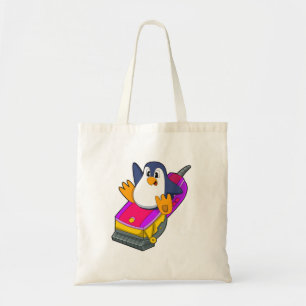 Penguin as Hairdresser with Razor Tote Bag