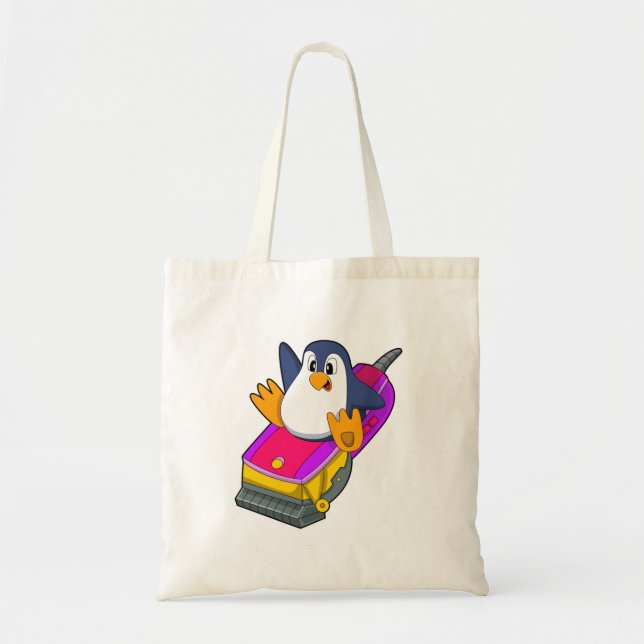 Penguin as Hairdresser with Razor Tote Bag (Front)