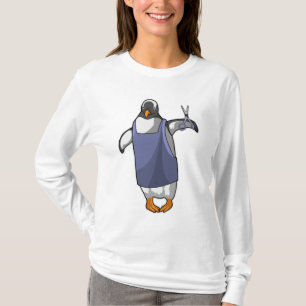 Penguin as Hairdresser with Scissors T-Shirt