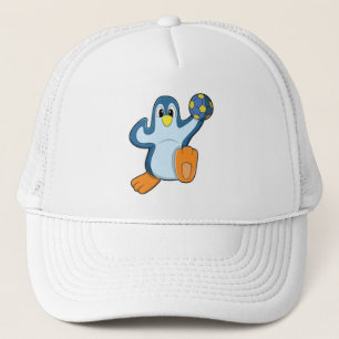 Penguin as Handball player with Handball Trucker Hat
