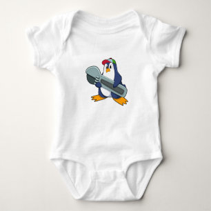 Penguin as Mechaic with Tool Baby Bodysuit