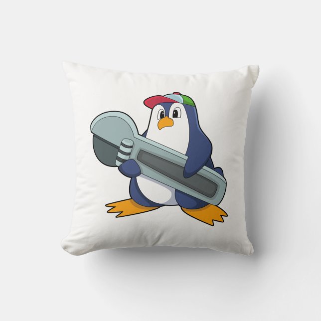 Penguin as Mechaic with Tool Cushion (Front)