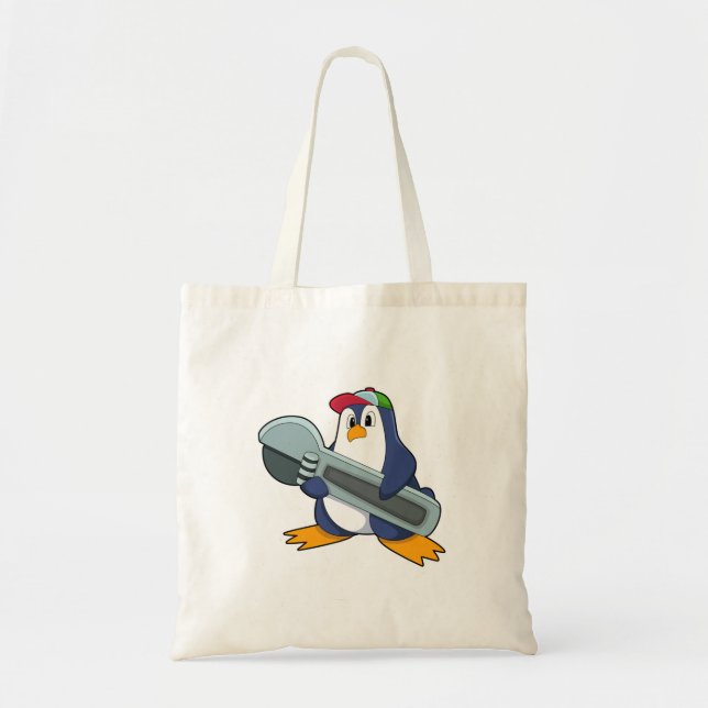 Penguin as Mechaic with Tool Tote Bag (Front)