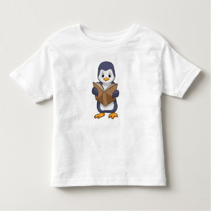 Penguin as Nerd with Book Toddler T-Shirt