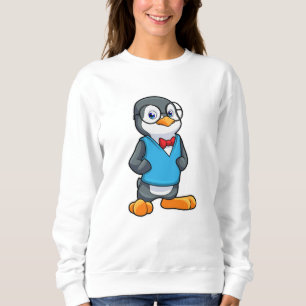 Penguin as Nerd with Glasses Sweatshirt
