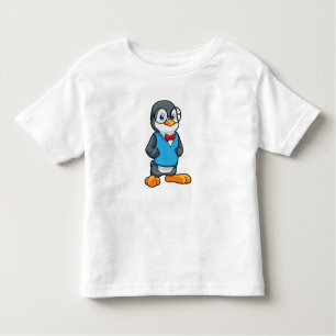 Penguin as Nerd with Glasses Toddler T-Shirt