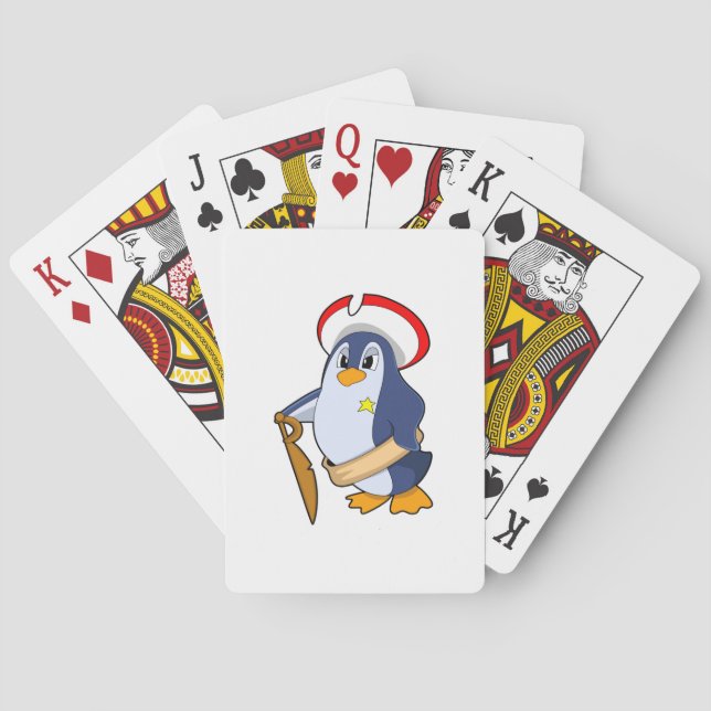 Penguin as Pirate with Hat Playing Cards (Back)