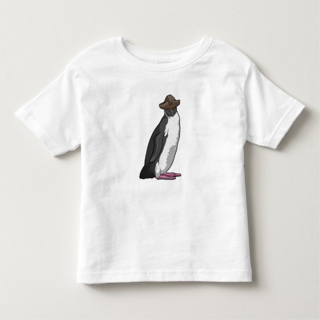 Penguin as Pirate with Hat Toddler T-Shirt (Front)
