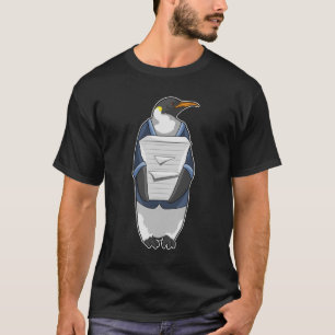 Penguin as Secretary with Stack of paper T-Shirt