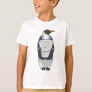 Penguin as Secretary with Stack of paper T-Shirt