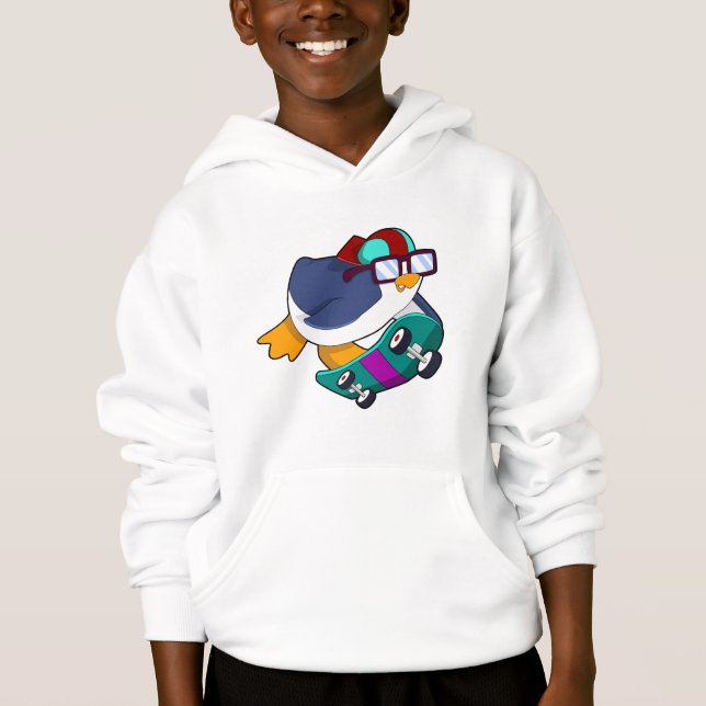 Penguin as Skater with Skateboard (Front)