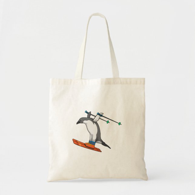 Penguin as Ski jumper with Ski Tote Bag (Front)