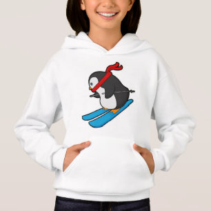 Penguin as Skier with Ski