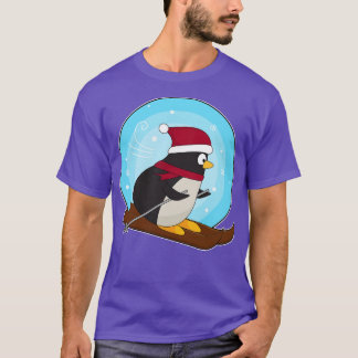Penguin as Skier with Skis 2 T-Shirt
