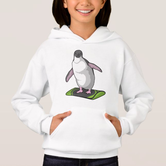 Penguin as Snowboarder with Snowboard (Front)