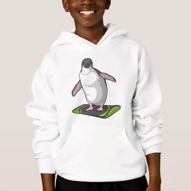 Penguin as Snowboarder with Snowboard (Front)