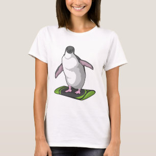 Penguin as Snowboarder with Snowboard T-Shirt