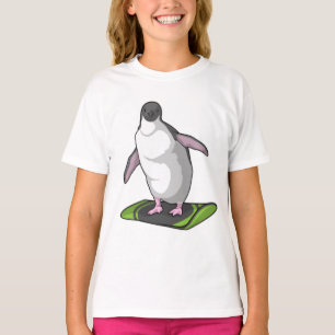 Penguin as Snowboarder with Snowboard T-Shirt