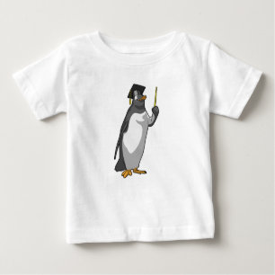 Penguin as Teacher with Pointer Baby T-Shirt