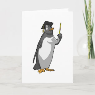 Penguin as Teacher with Pointer Card