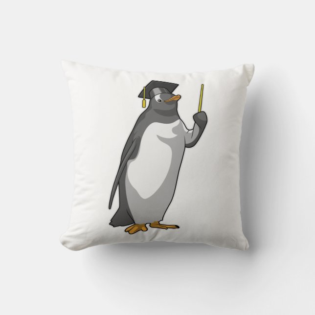 Penguin as Teacher with Pointer Cushion (Front)