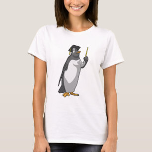 Penguin as Teacher with Pointer T-Shirt