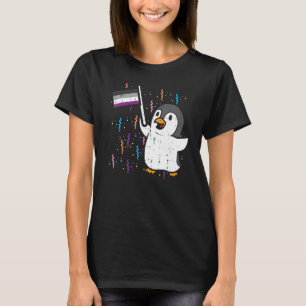 Penguin Asexual Flag Cute Ace Pride Lgbtq Animal M T-Shirt