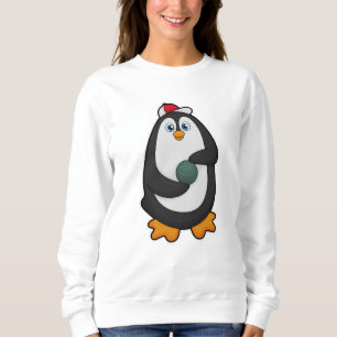 Penguin at Bowling with Bowling ball Sweatshirt