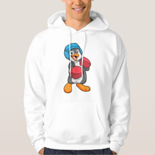Penguin at Boxing with Boxing gloves & Helmet Hoodie