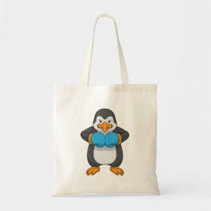 Penguin at Boxing with Boxing gloves Tote Bag
