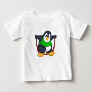 Penguin at Fitness with Skipping rope.PNG Baby T-Shirt