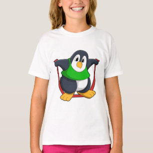 Penguin at Fitness with Skipping rope.PNG T-Shirt