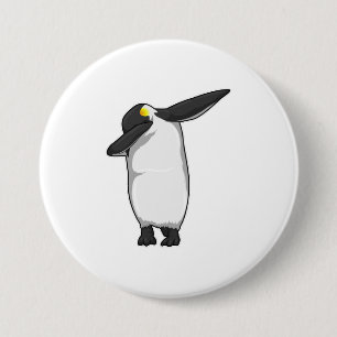 Penguin at Hip Hop Dance Dab 7.5 Cm Round Badge
