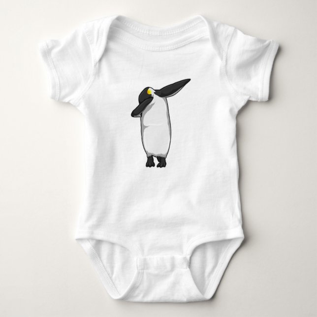 Penguin at Hip Hop Dance Dab Baby Bodysuit (Front)