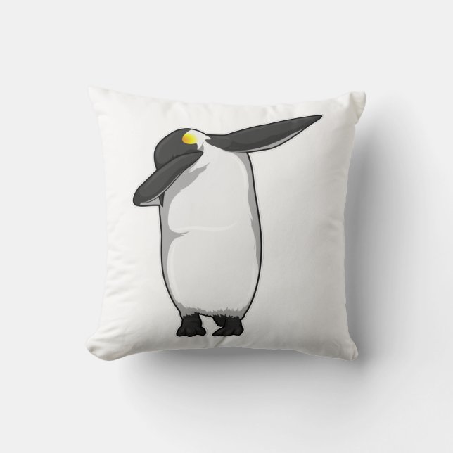 Penguin at Hip Hop Dance Dab Cushion (Front)