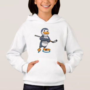Penguin at Ice hockey with Ice hockey stick