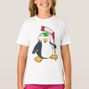 Penguin at Ice hockey with Ice hockey stick T-Shirt