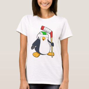 Penguin at Ice hockey with Ice hockey stick T-Shirt