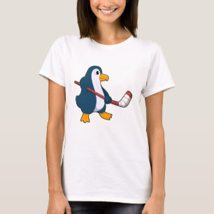 Penguin at Ice hockey with Ice hockey stick T-Shirt