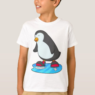 Penguin at Ice skating with Ice skates T-Shirt